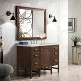 Addison 48" Single Vanity, Mid-Century Acacia w/ 3 CM Lime Delight Silestone Top