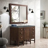 Addison 48" Single Vanity, Mid-Century Acacia w/ 3 CM Parisien Bleu Silestone Top