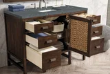Addison 48" Single Vanity, Mid-Century Acacia w/ 3 CM Parisien Bleu Silestone Top