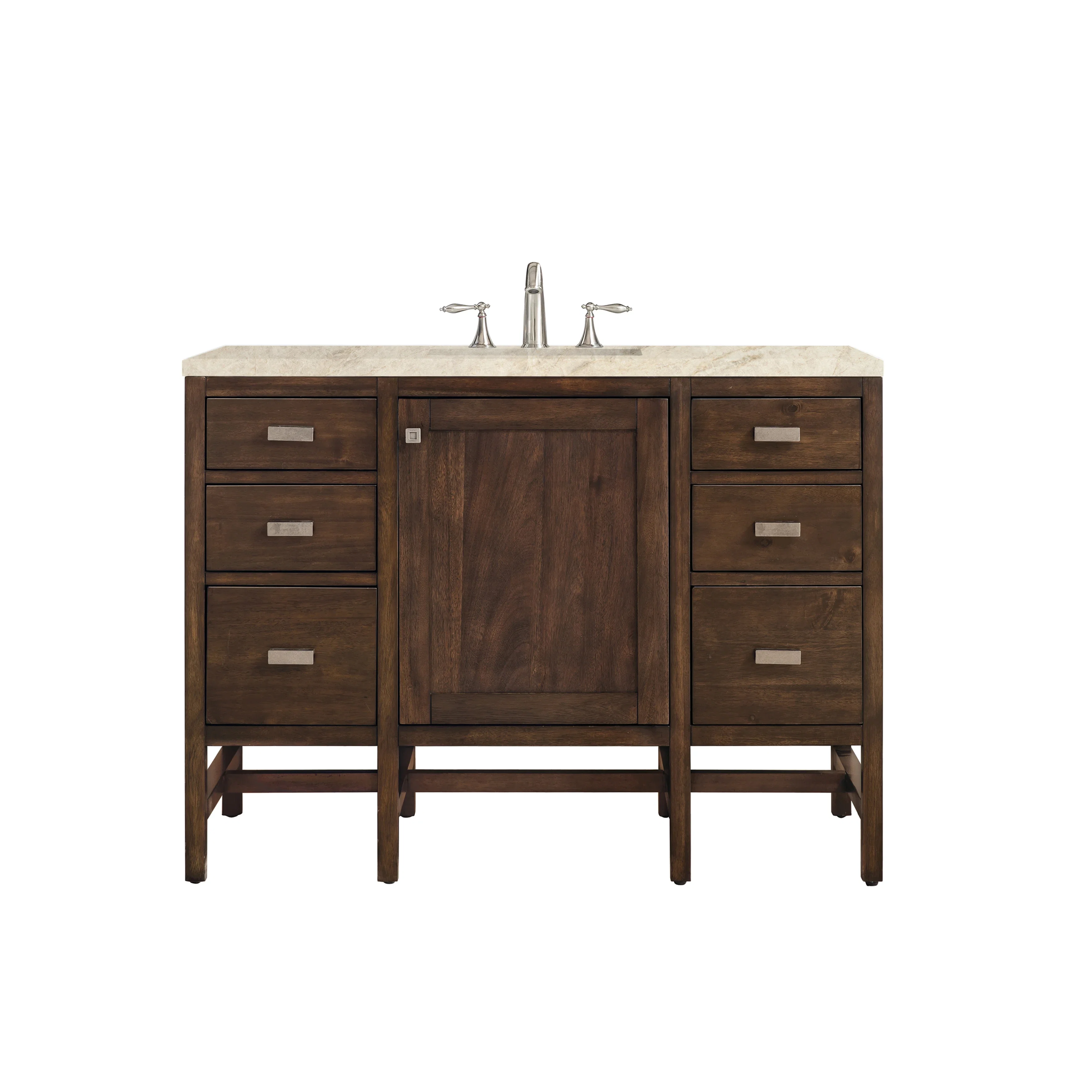 Addison 48" Single Vanity, Mid-Century Acacia, w/ 3 CM Tajnar Eclos Top