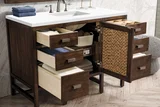 Addison 48" Single Vanity, Mid-Century Acacia w/ 3 CM White Zeus Silestone Top