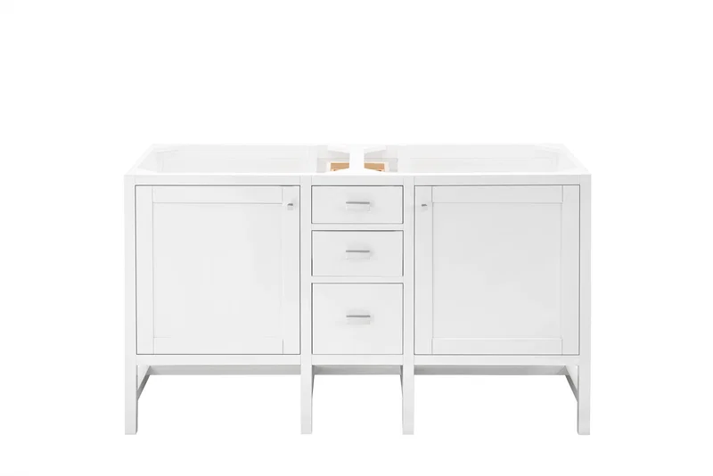 Addison 60" Double Vanity Cabinet, Glossy White
