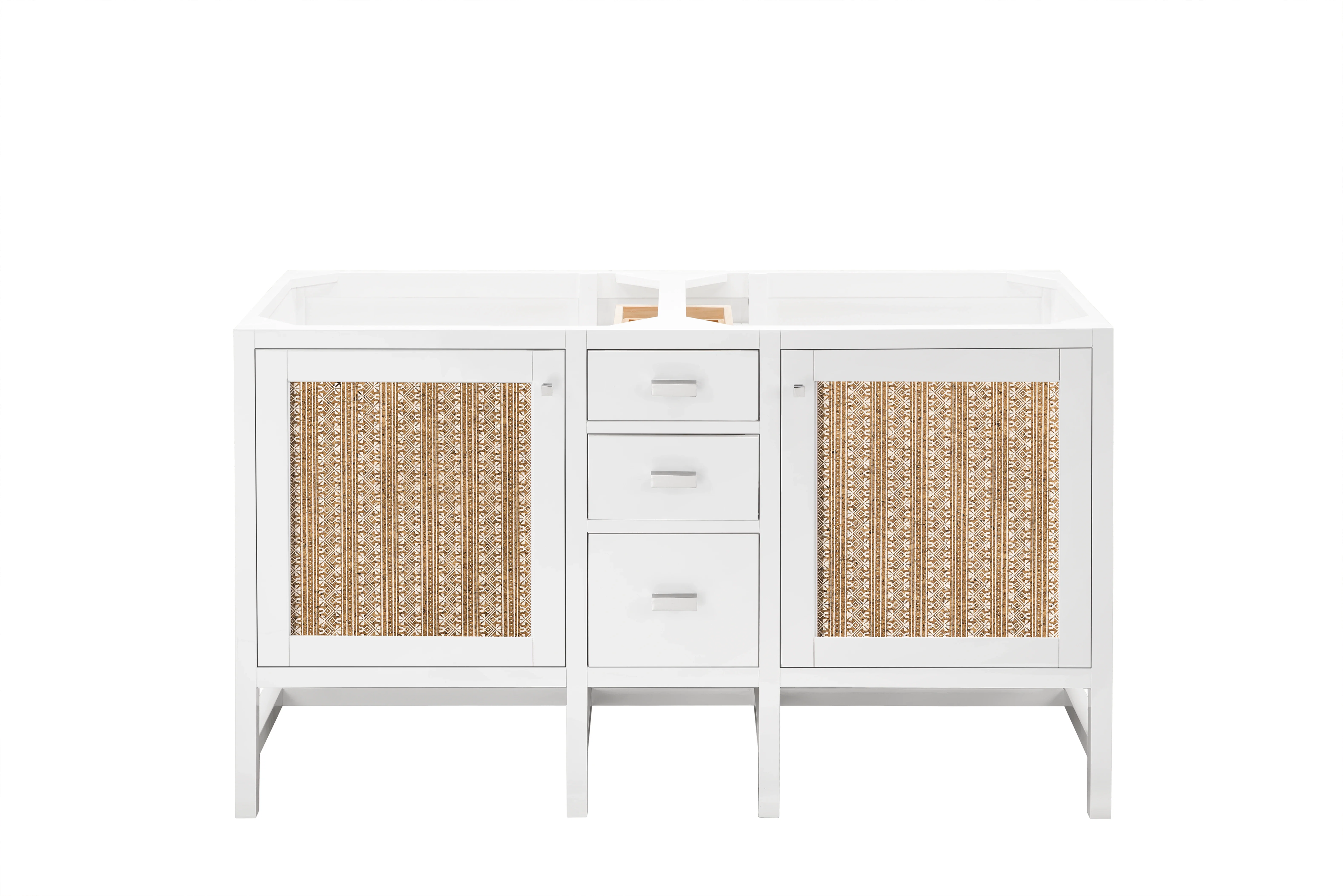 Addison 60" Double Vanity Cabinet, Glossy White