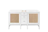 Addison 60" Double Vanity Cabinet, Glossy White