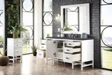 Addison 60" Single Vanity, Glossy White w/ 3 CM Charcoal Soapstone Silestone Top
