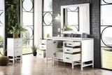 Addison 60" Single Vanity, Glossy White w/ 3 CM Ethereal Noctis Top