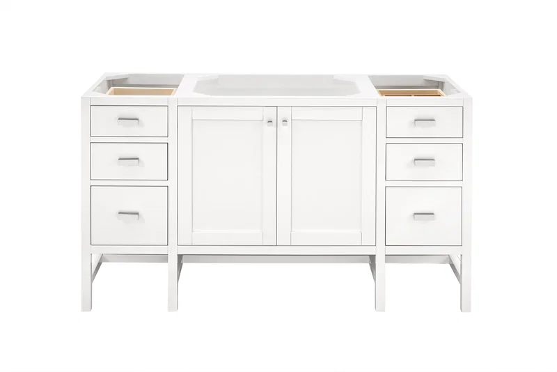 Addison 60" Single Vanity Cabinet, Glossy White