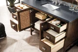 Addison 60" Single Vanity, Mid-Century Acacia w/ 3 CM Charcoal Soapstone Silestone Top