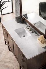Addison 60" Single Vanity, Mid-Century Acacia w/ 3 CM Eternal Jasmine Pearl Silestone Top