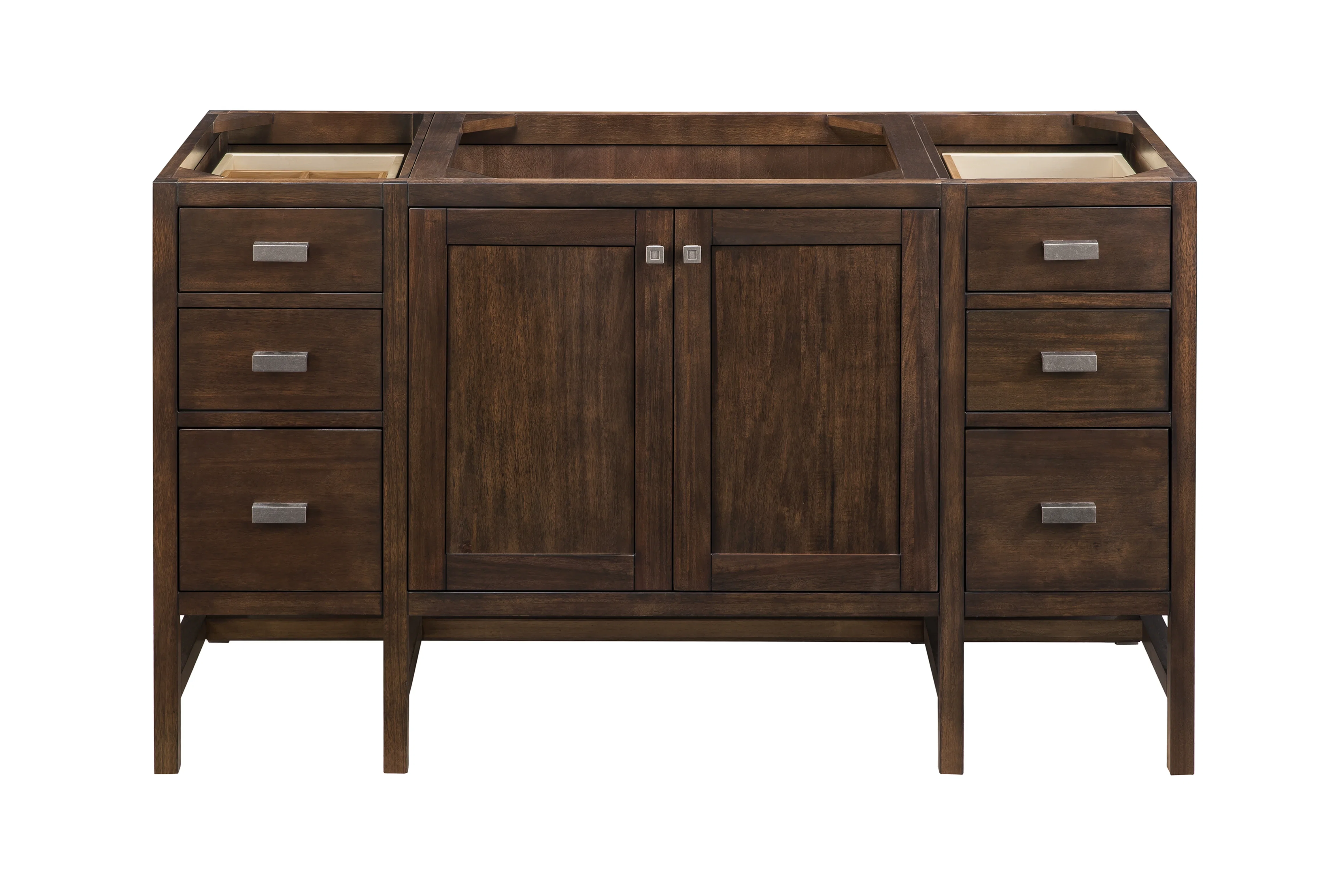 Addison 60" Single Vanity, Mid-Century Acacia w/ 3 CM Eternal Jasmine Pearl Silestone Top