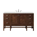 Addison 60" Single Vanity, Mid-Century Acacia w/ 3 CM Lime Delight Silestone Top