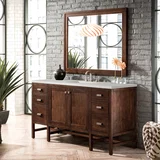 Addison 60" Single Vanity, Mid-Century Acacia w/ 3 CM Lime Delight Silestone Top