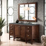 Addison 60" Single Vanity, Mid-Century Acacia w/ 3 CM Parisien Bleu Silestone Top
