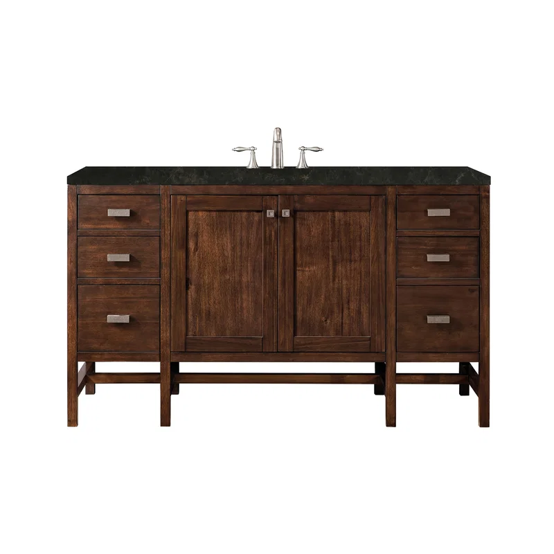 Addison 60" Single Vanity, Mid-Century Acacia, w/ 3 CM Phantome Eclos Top