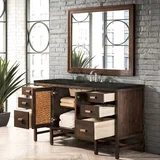 Addison 60" Single Vanity, Mid-Century Acacia, w/ 3 CM Phantome Eclos Top