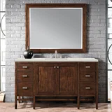 Addison 60" Single Vanity, Mid-Century Acacia, w/ 3 CM Siberian Silestone Top