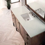 Addison 60" Single Vanity, Mid-Century Acacia, w/ 3 CM Siberian Silestone Top