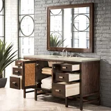 Addison 60" Single Vanity, Mid-Century Acacia, w/ 3 CM Tajnar Eclos Top