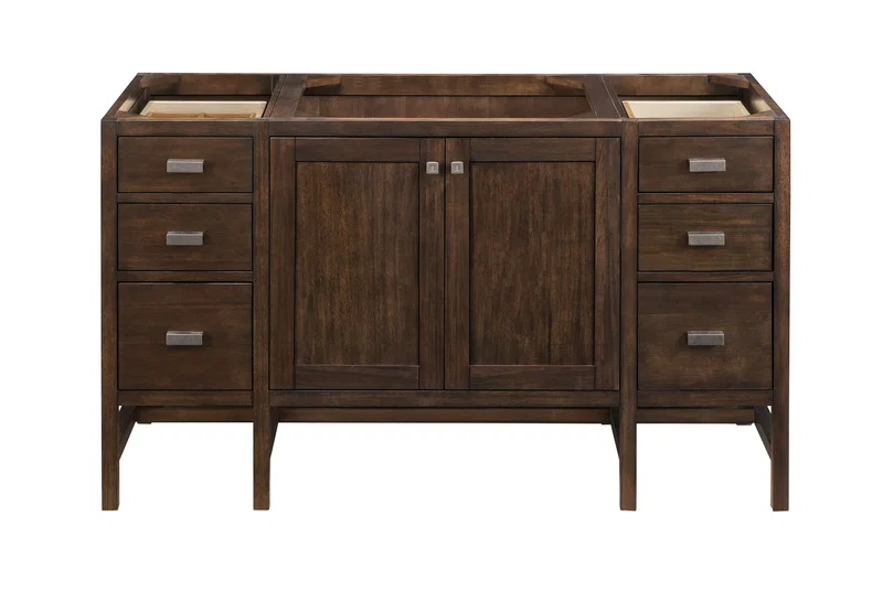 Addison 60" Single Vanity Cabinet, Mid-Century Acacia