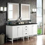 Addison 72" Double Vanity, Glossy White, w/ 3 CM Phantome Eclos Top