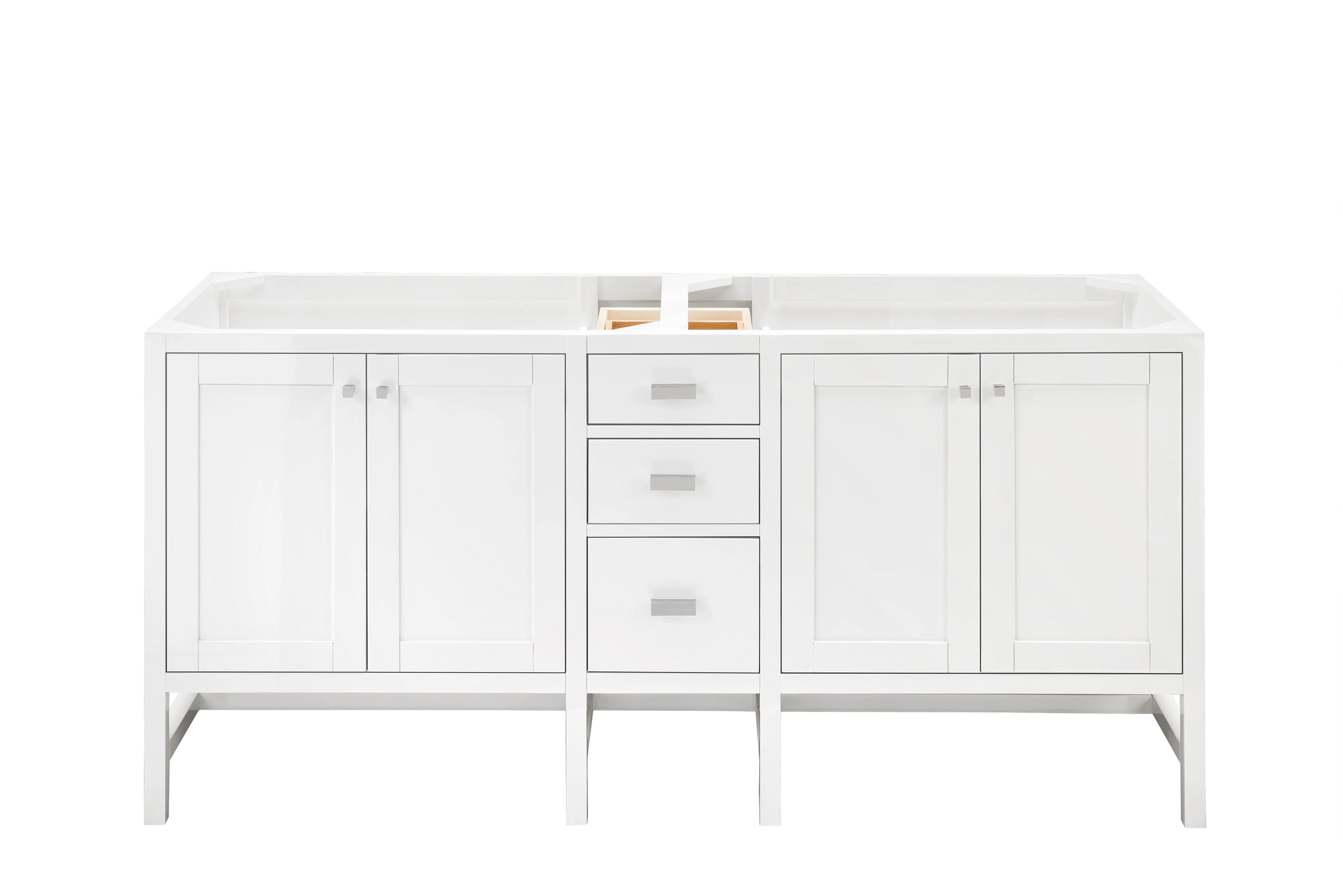 Addison 72" Double Vanity Cabinet, Glossy White