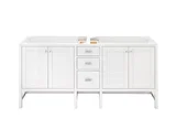 Addison 72" Double Vanity Cabinet, Glossy White