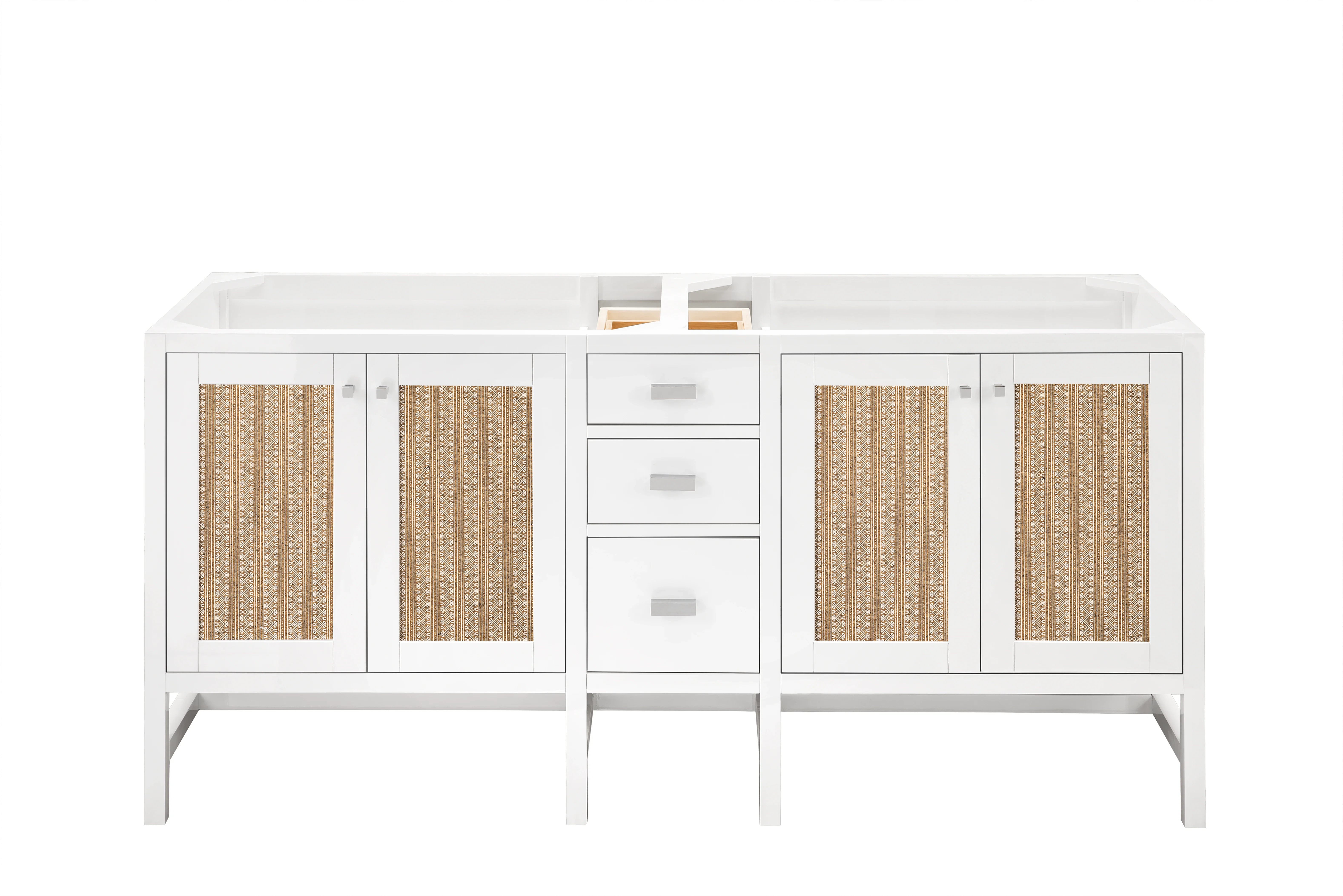 Addison 72" Double Vanity Cabinet, Glossy White