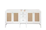 Addison 72" Double Vanity Cabinet, Glossy White