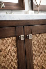 Addison 72" Double Vanity, Mid-Century Acacia w/ 3 CM Carrara White Top