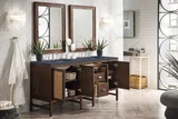 Addison 72" Double Vanity, Mid-Century Acacia w/ 3 CM Charcoal Soapstone Silestone Top