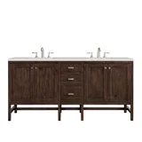 Addison 72" Double Vanity, Mid-Century Acacia w/ 3 CM Lime Delight Silestone Top