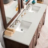 Addison 72" Double Vanity, Mid-Century Acacia w/ 3 CM Lime Delight Silestone Top