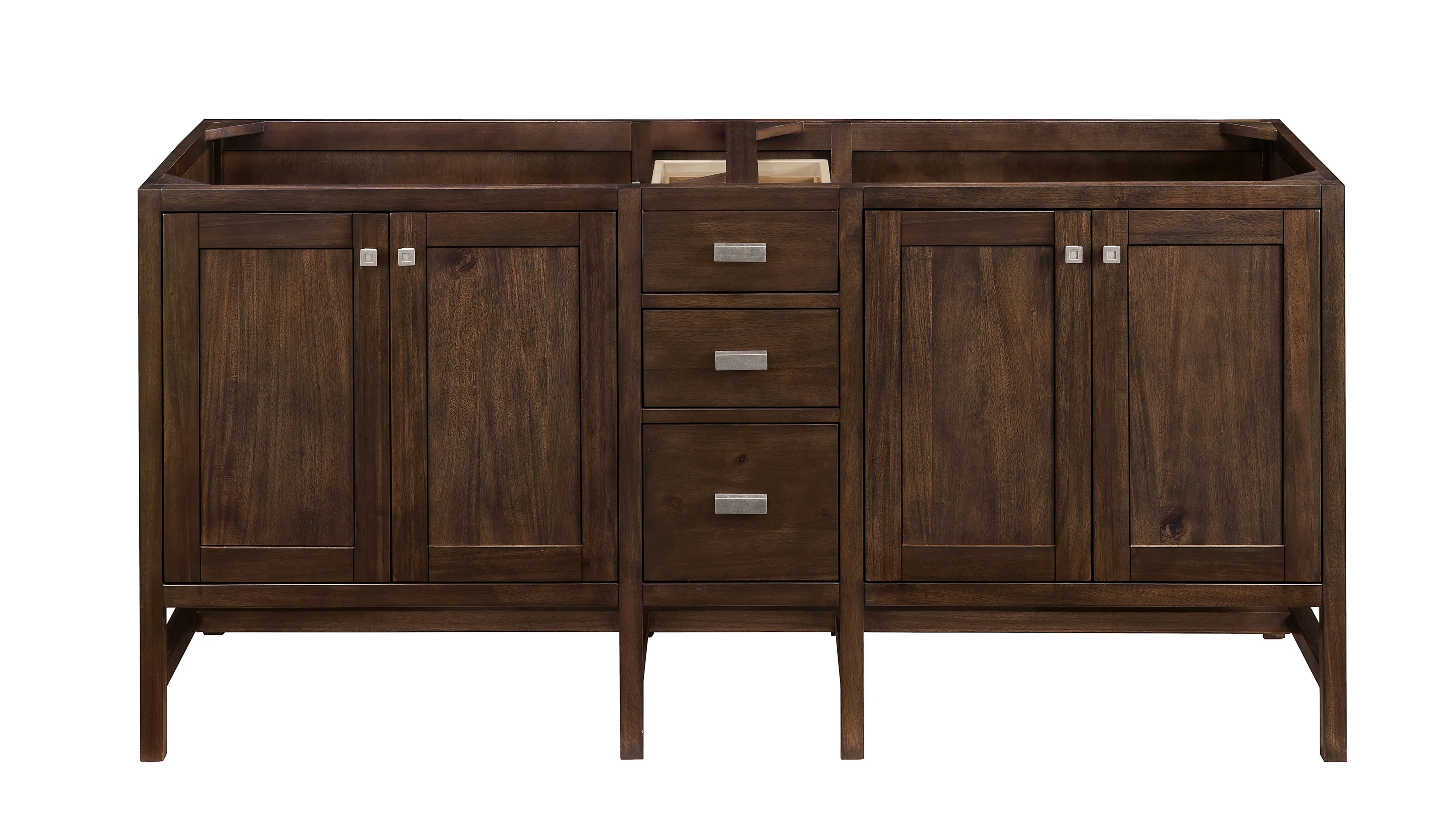 Addison 72" Double Vanity Cabinet, Mid-Century Acacia
