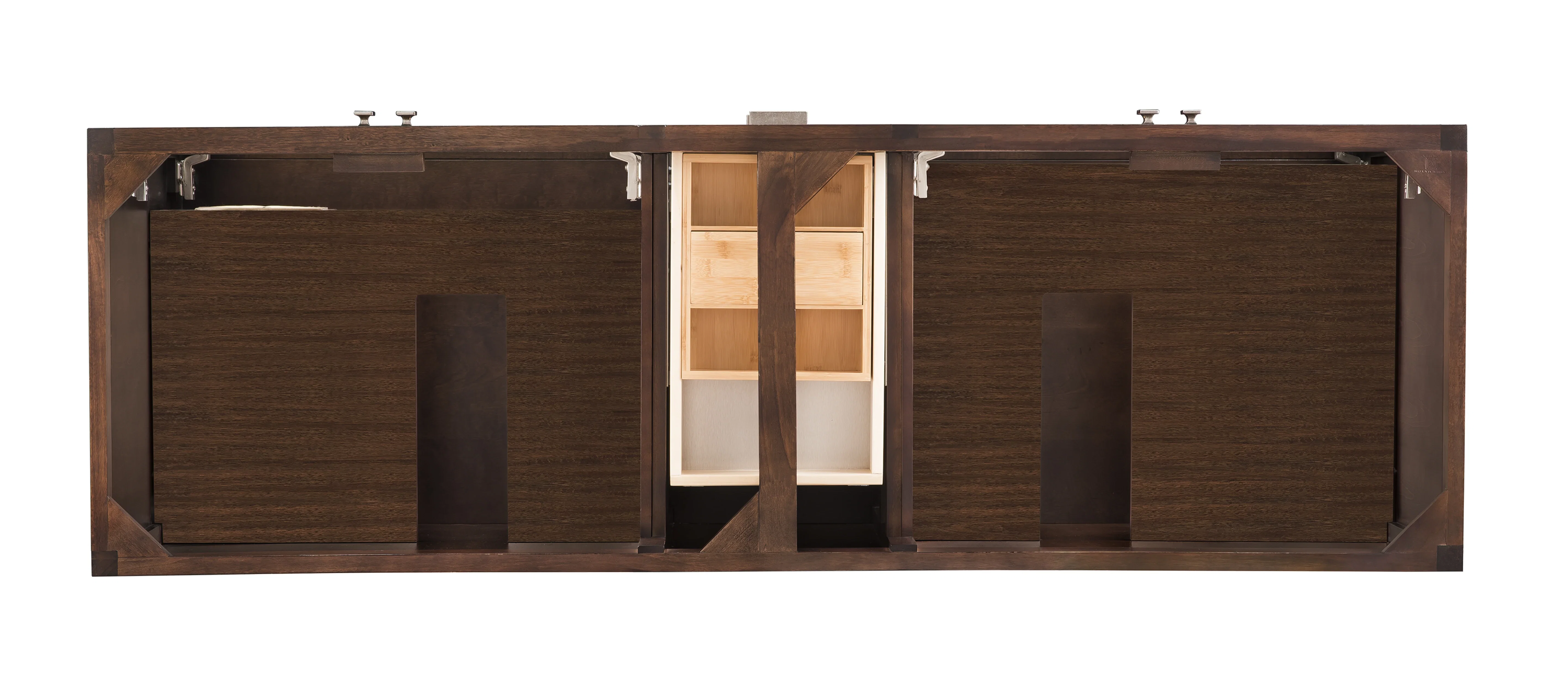 Addison 72" Double Vanity Cabinet, Mid-Century Acacia