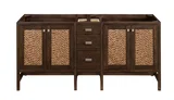 Addison 72" Double Vanity Cabinet, Mid-Century Acacia