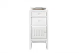 Athens 15" Base Cabinet Only w/ Drawers & Left Door, Glossy White