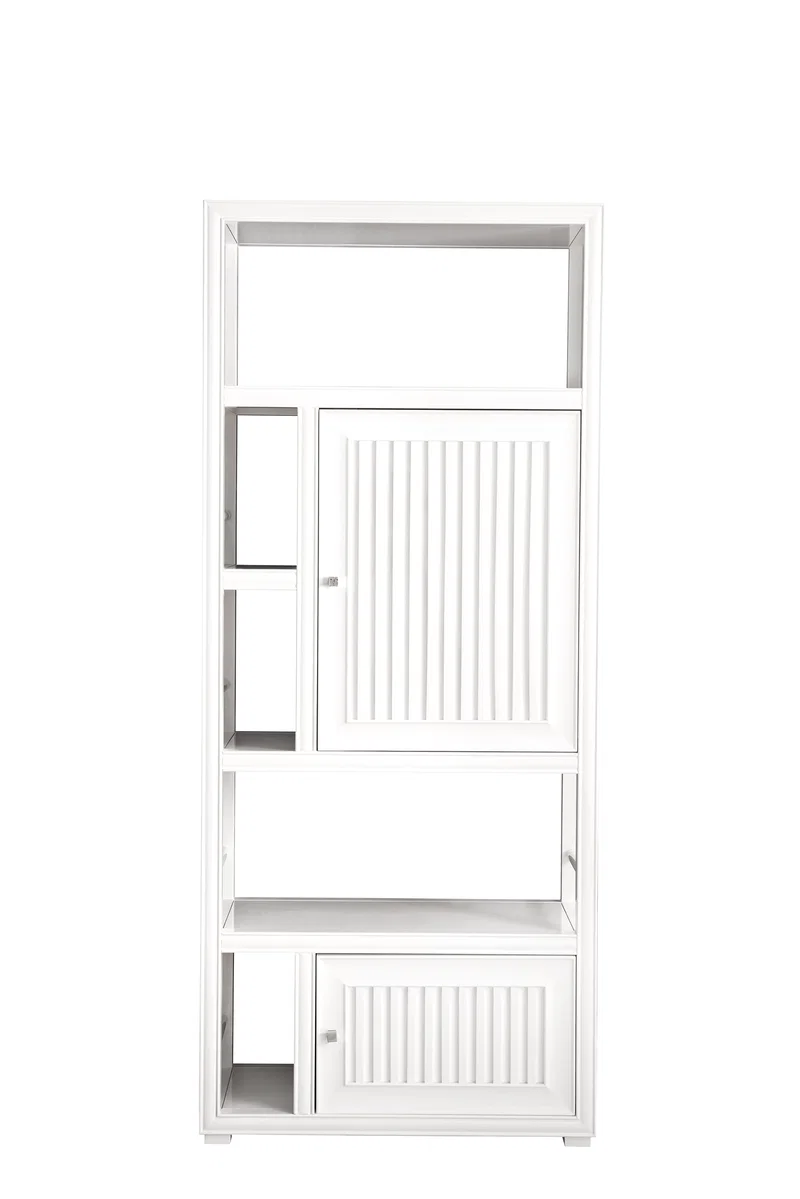 Athens 30" Double-Sided Linen Cabinet, Glossy White