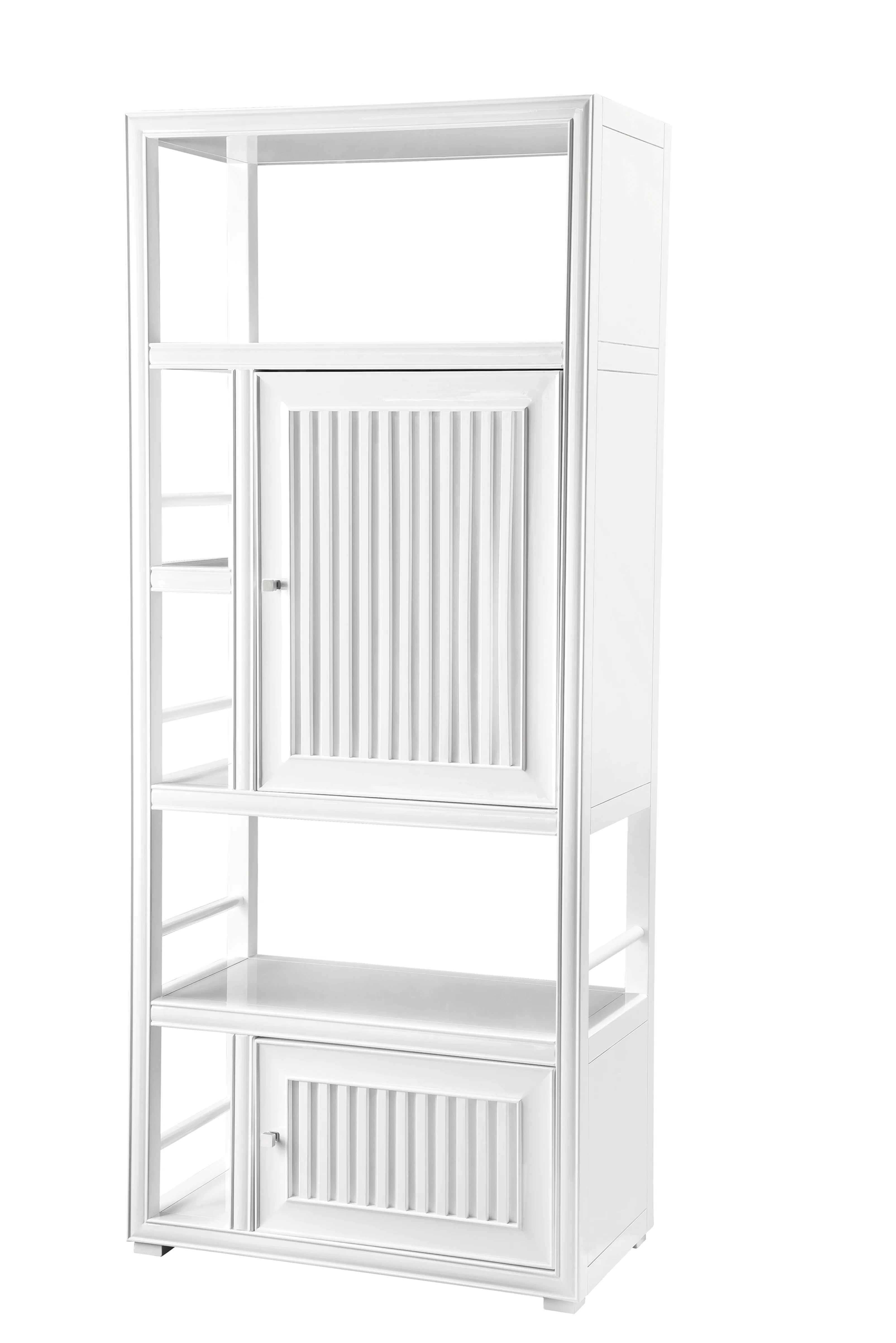 Athens 30" Double-Sided Linen Cabinet, Glossy White