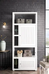 Athens 30" Double-Sided Linen Cabinet, Glossy White