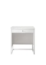 Athens 30" Countertop Unit, Glossy White w/ 3 CM Eternal Jasmine Pearl Silestone Top