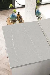 Athens 30" Countertop Unit, Glossy White w/ 3 CM Eternal Serena Top