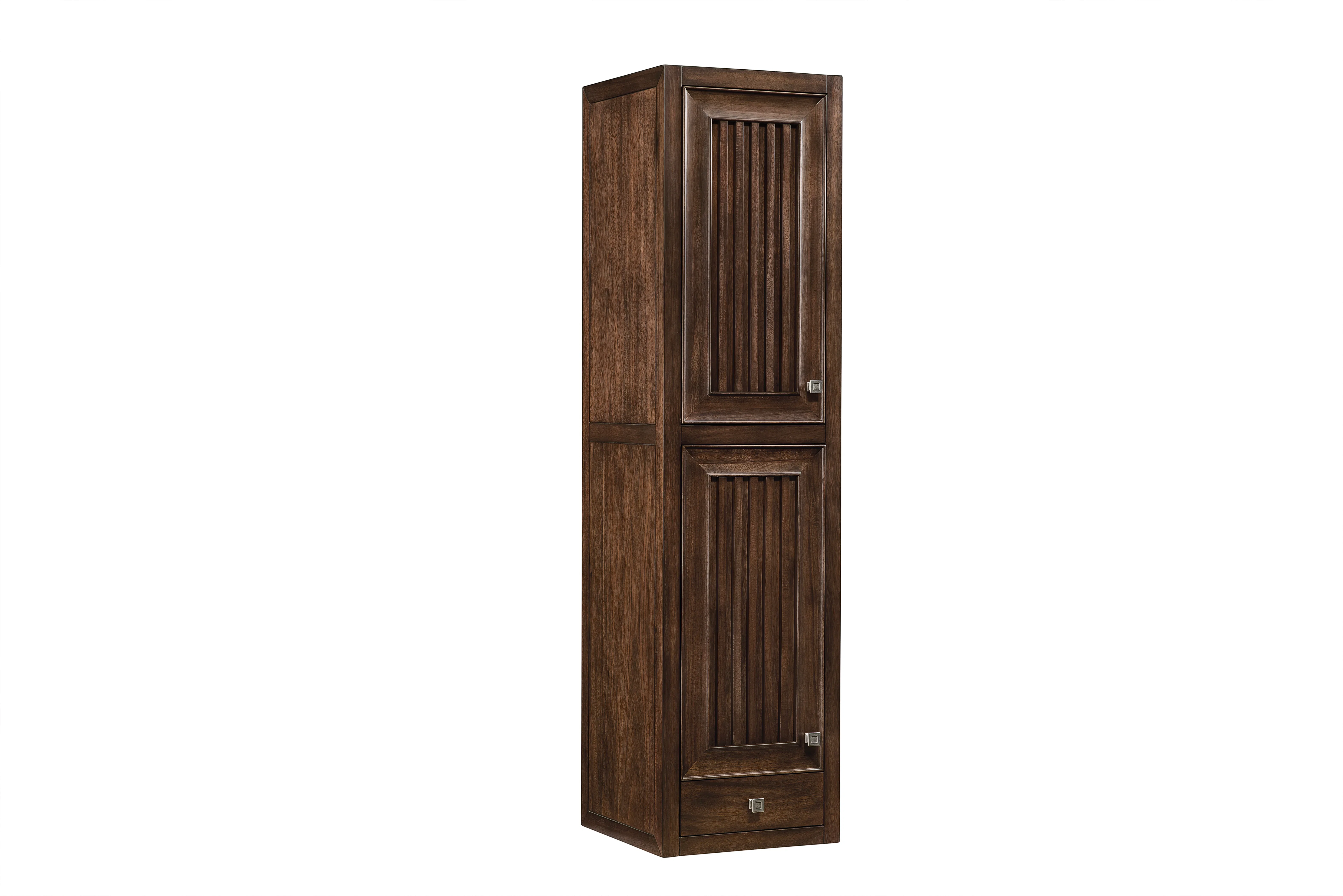 Athens 15" Tower Hutch - Left, Mid Century Acacia