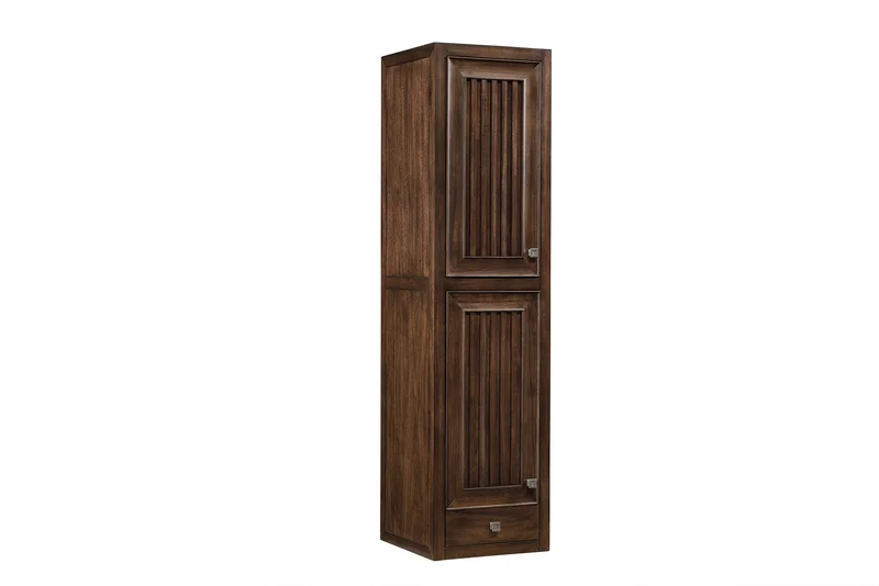 Athens 15" Tower Hutch - Left, Mid Century Acacia