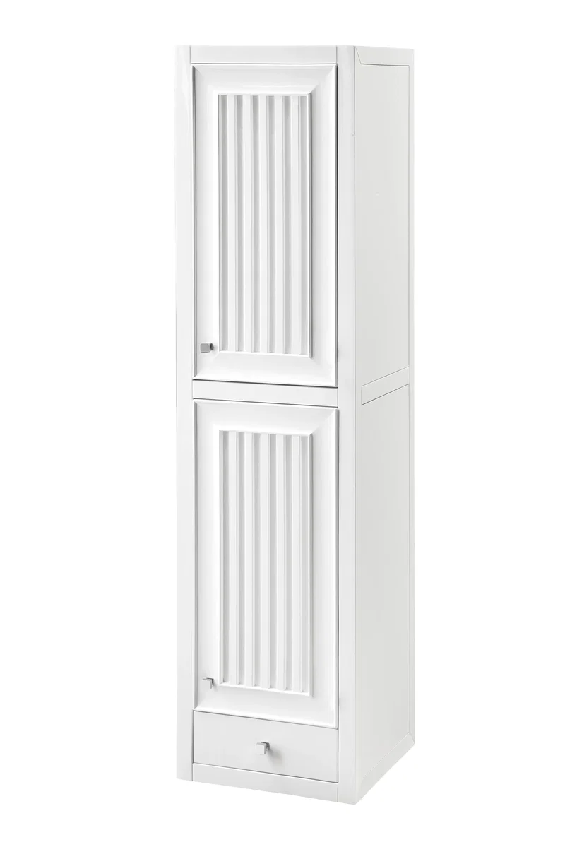 Athens 15" Tower Hutch - Right, Glossy White