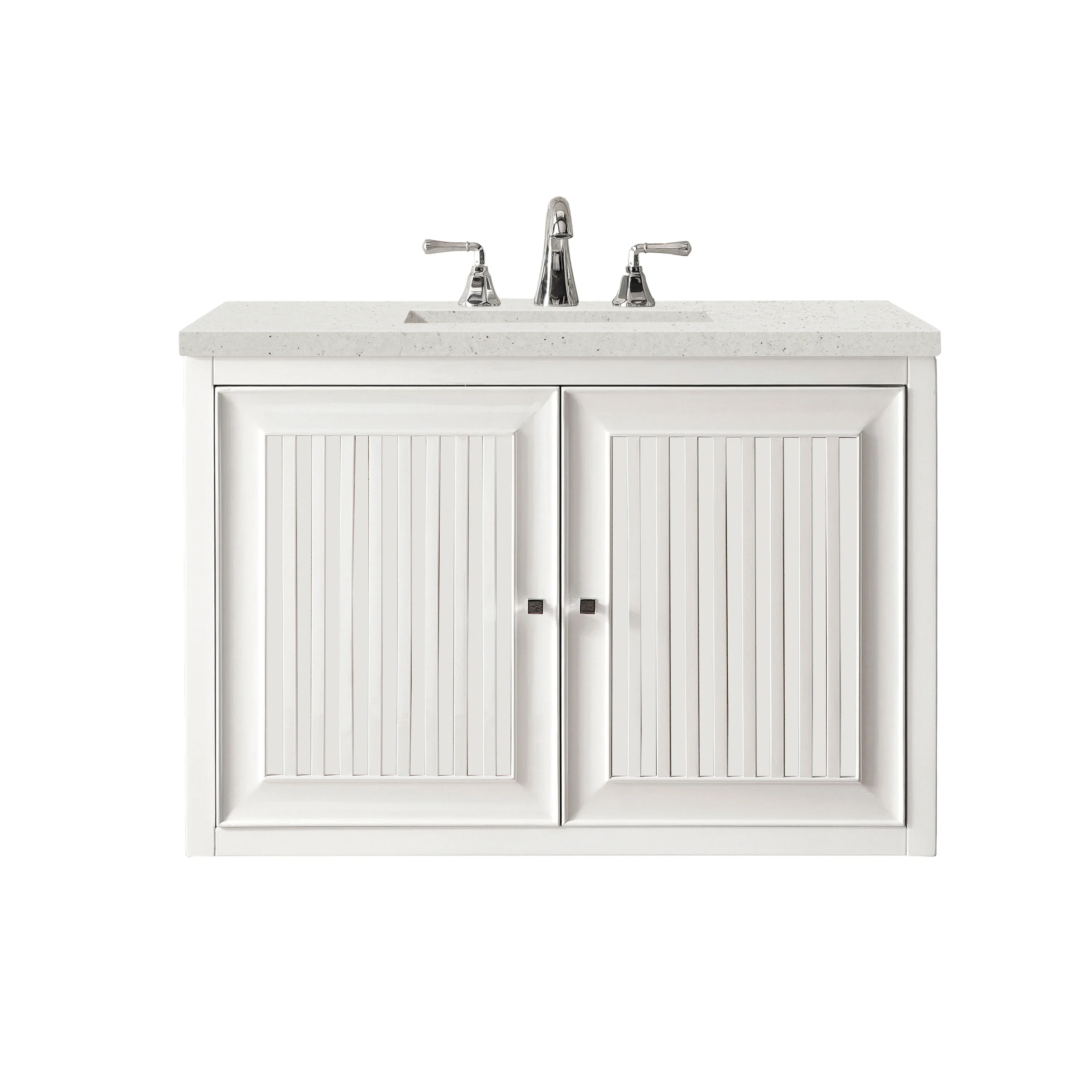 Athens 30" Single Vanity, Glossy White w/ 3 CM Lime Delight Silestone Top
