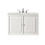 Athens 30" Single Vanity, Glossy White w/ 3 CM Lime Delight Silestone Top