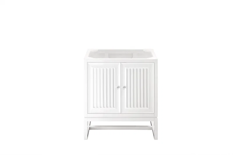 Athens 30" Single Vanity Cabinet, Glossy White