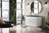 Athens 36" Single Vanity, Glossy White w/ 3 CM Charcoal Soapstone Silestone Top