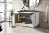 Athens 36" Single Vanity, Glossy White w/ 3 CM Charcoal Soapstone Silestone Top