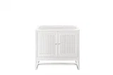 Athens 36" Single Vanity Cabinet, Glossy White